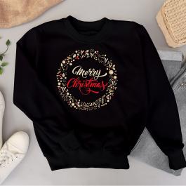 Merry Christmas Floral Wreath T-Shrit Mockup - Cre8iveSkill