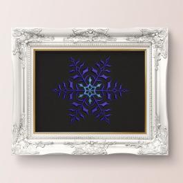 Snowflake Christmas  wall frame mockup design