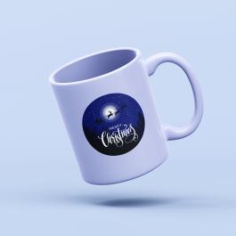 Merry Christmas Night Mug  Mockup Design