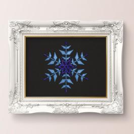 Snowflake wall frame mockup design