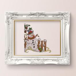 Happy Snowman Photo Wall Frame Design