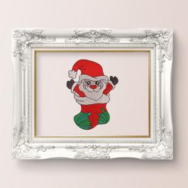 Santa Claus wall frame mockup design