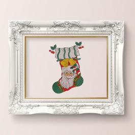 Santa Stocking wall frame mockup design