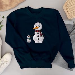 Snowman Family t-shirt mockup Design