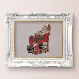 Sleeping Santa wall frame mockup design