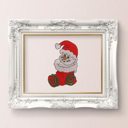 Christmas Snowman wall frame mockup design