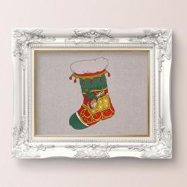 Christmas Stocking wall frame mockup design