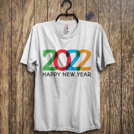 Happy New Year Vector T-shirt Design Mockup