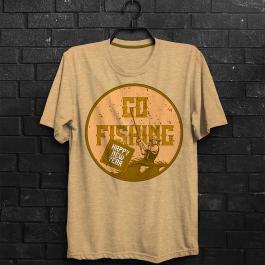 Go Fishing Vector T-shirt Design Mockup