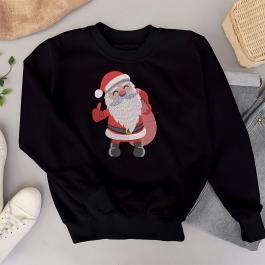 Christmas Santa Claus Embroidery T-shirt Design Mockup