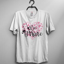 Be Mine Valentine Vector Art T-shirt Design Mock