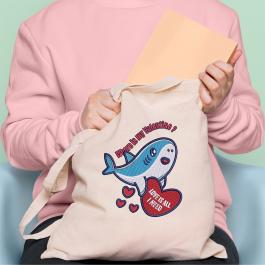 Where Is My Valentine Embroidery Design Tote Bag Mock Up