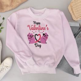 Valentine Cat Heart Digitized Embroidery Design Mockup | Cre8iveSkill