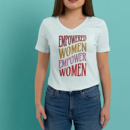 Empowered Women International Day Vector Art T-shirt Design Mockup
