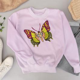 Colorful Butterfly Embroidery Design T-shirt Mockup