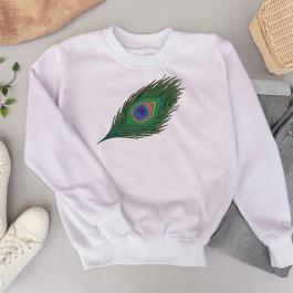 Peacock Feather Embroidery Design T-shirt Mockup