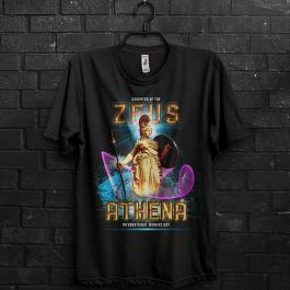Athena, the daughter of Zeus Vector T-shirt Design Mockup