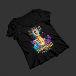 Athena, the daughter of Zeus Vector T-shirt Design Mockup