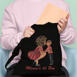 Embroidery Design: Mom love for son For Bag Mock Up