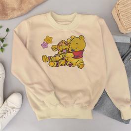 Pooh And Piglet Embroidery T-shirt Design Mockup