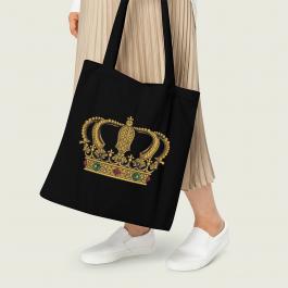 King Crown Embroidery Design Tote Bag Mockup - Cre8iveSkill