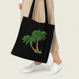 Coconut Tree Embroidery Design Tote Bag Mock Up