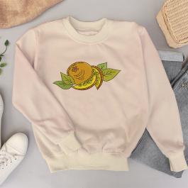 Sweet Lemon Embroidery Design for T-Shirt Mock Up