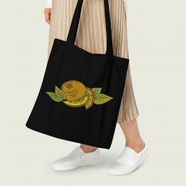 Sweet Lemon Embroidery Design Tote Bag Mock Up