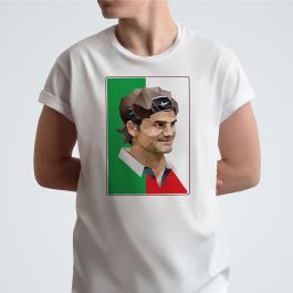 Roger Federer Vector Art T-Shirt Mockup Design