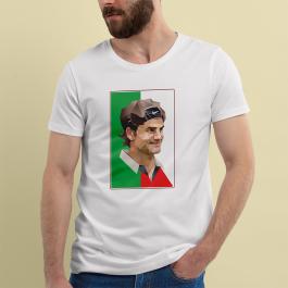 Roger Federer Vector Art T-Shirt Mockup Design