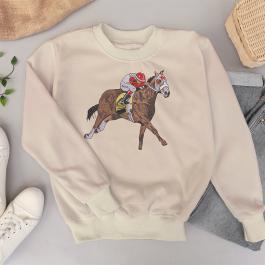 Jockey Horse Racing Embroidery Design T-shirt Mockup | Cre8iveSkill