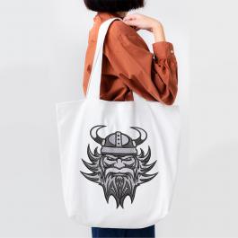 Viking Head Embroidery Designs Tote Bag Mockup | Cre8iveSkill