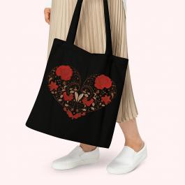 Romantic Heart Embroidery Designs Tote Bag Mockup  Cre8iveSkill
