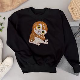 Cute Sparrow bird embroidery Design T-Shirt Mock up |Cre8iveSkill