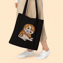 Cute Sparrow bird embroidery Design Tote Bag Mock up |Cre8iveSkill