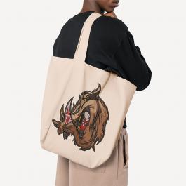 Fantasy Dragon Embroidery Designs Tote Bag Mock up | Cre8iveSkill