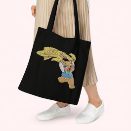 Happy Doodle Embroidery Designs Tote Bag Mock up | Cre8iveSkill
