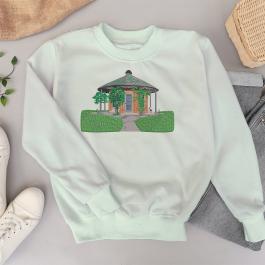 Haunted House Embroidery design T-Shirt Mock up | Cre8iveSkill