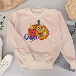 Happy Pumpkin Embroidery Design T-Shirt Mock up | Cre8iveSkill