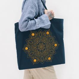 Decorative Flower Embroidery Designs Tote Bag  Mock up  Cre8iveSkill