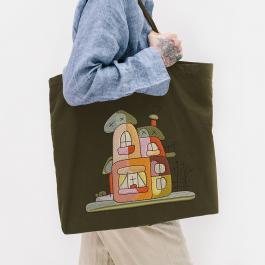 House Icon Embroidery Designs Tote Bag Mock up | Cre8iveSkill