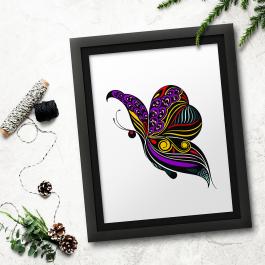 Butterfly vector Graphic Design Wall Frame Mockup  Cre8iveSkill