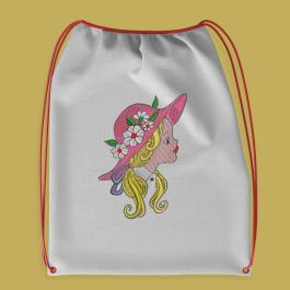 Girl With Hat Embroidery Design Tote Bag Mock up | Cre8iveSkillMock up | Cre8iveSkill