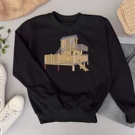 Wooden House Embroidery Design T-Shirt Mockup | Cre8iveSkill