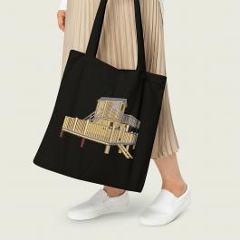 Wooden House Embroidery Design Totebag Mockup  Cre8iveSkill