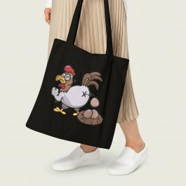 Hen Laying Egg Digital Embroidery Design Totebag Mockup - Cre8iveSkill