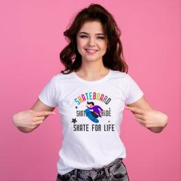 Skateboard Skate For Life Vector Art T-shirt Mockup Design - Cre8iveSkill