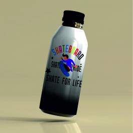Skateboard Skate For Life Vector Art Bottle Mockup Design - Cre8iveSkill