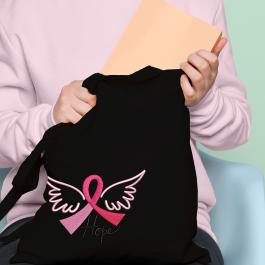 Breast Cancer Ribbon Of Hope Embroidery Design T-Shirt Mockup