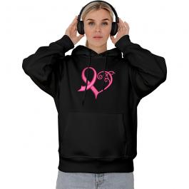 Pink Ribbon Heart Digital Embroidery Design T-Shirt Mockup